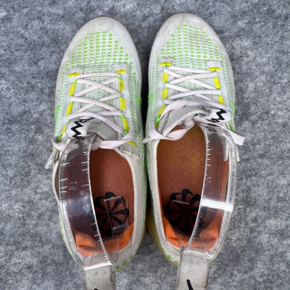 Nike Air Vapormax 2021 FK Shoes Womens Size 7 White Green Sneakers FD0871-100